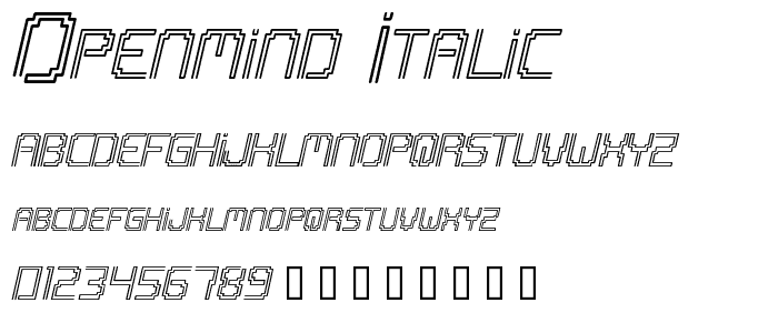 OpenMind Italic font